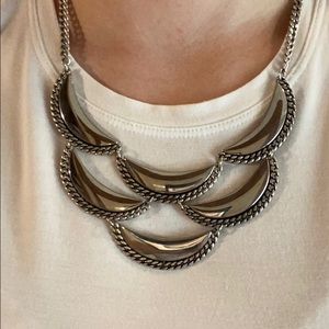 Silver Tiered Statement Necklace